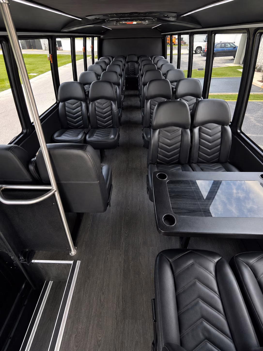 charter buses for large sanford prom groups heading out together