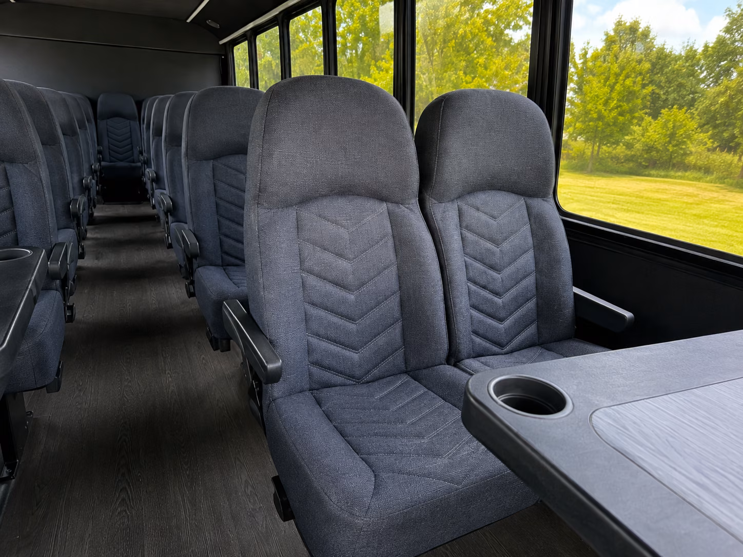 sanford 15 passenger minibus inside