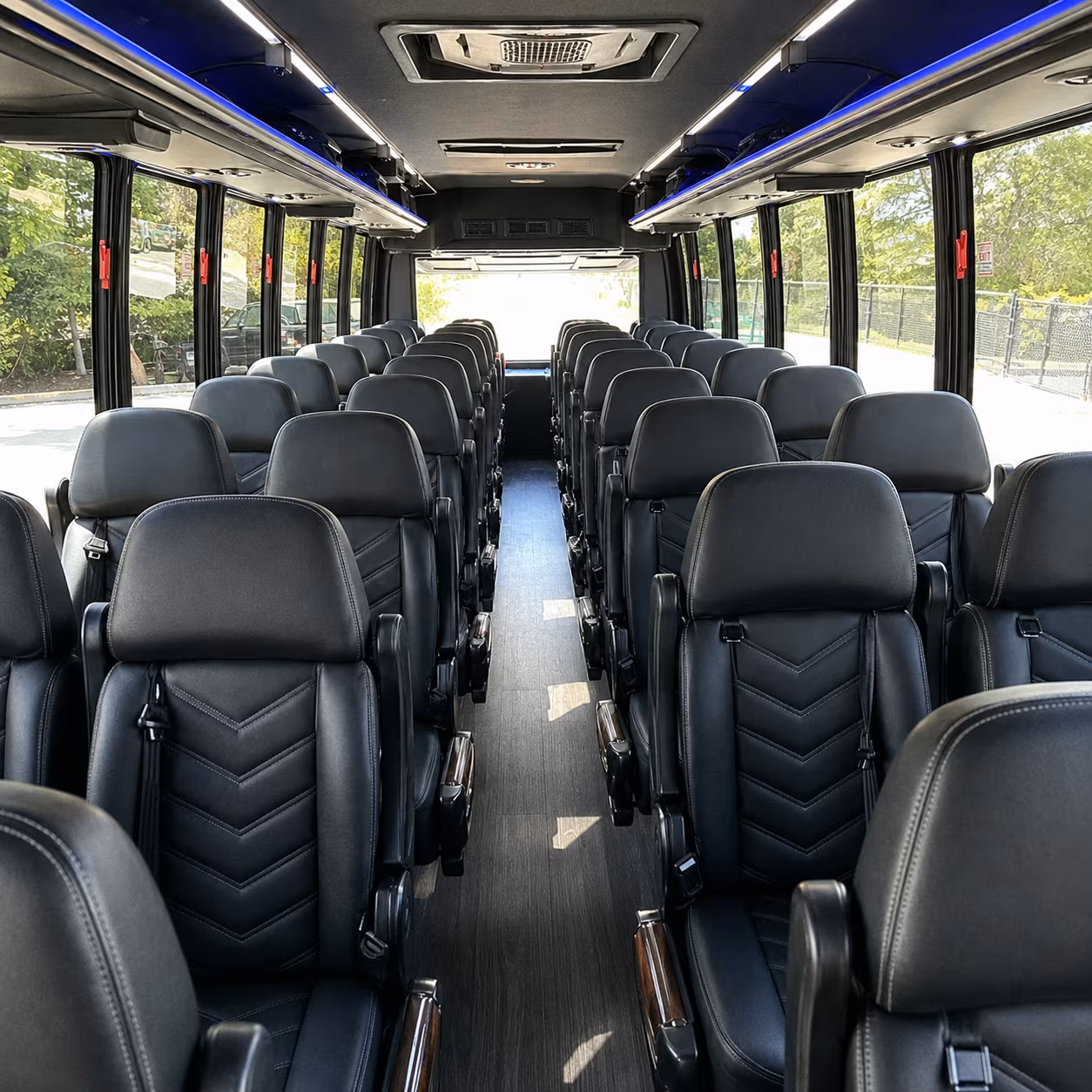 sanford 25 passenger minibus interior