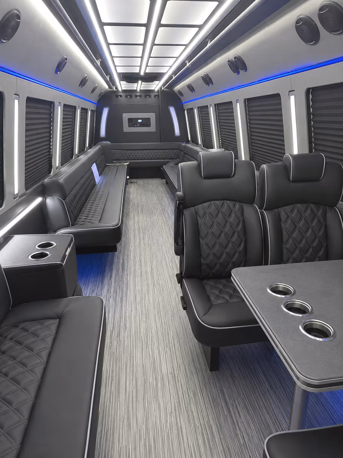 sanford 25 passenger party bus inside