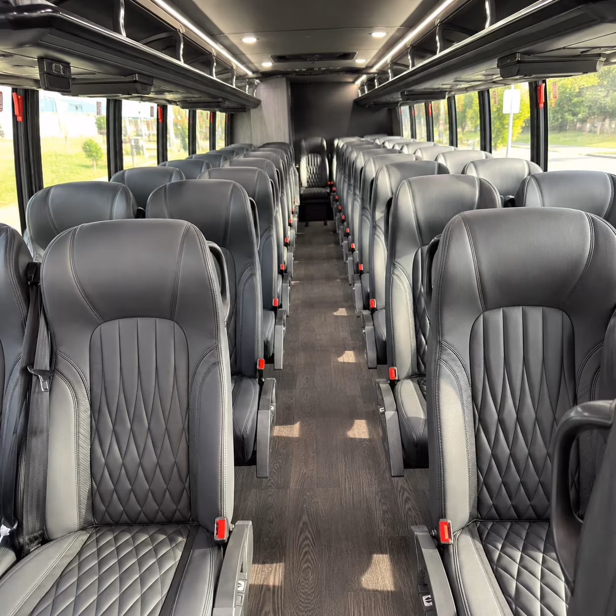 sanford 28 passenger minibus inside