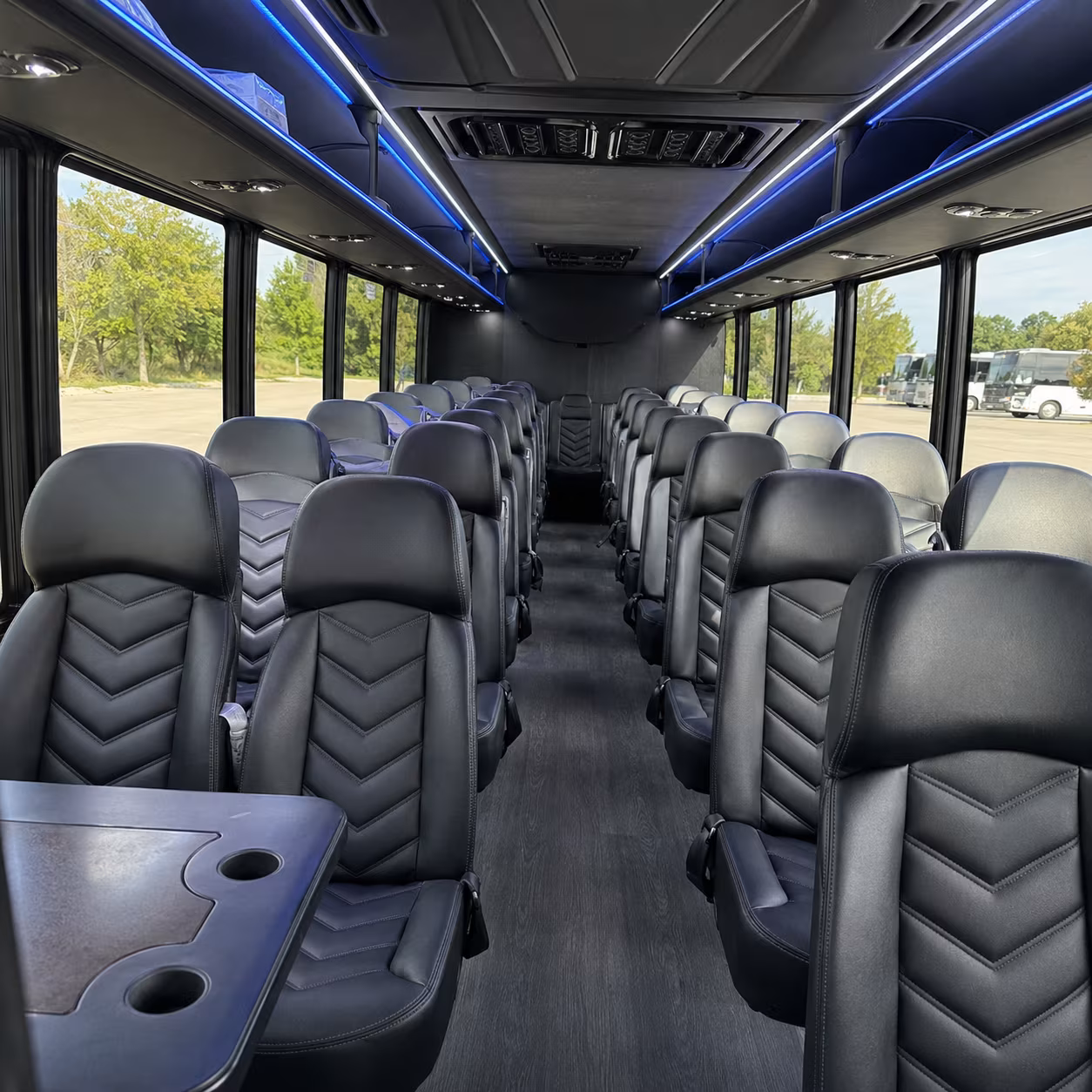 sanford 35 passenger minibus inside
