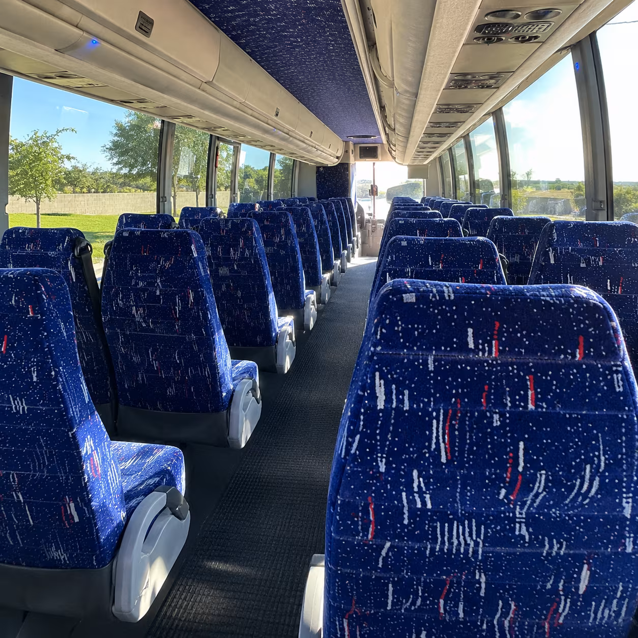 sanford 56 passenger charter bus interior