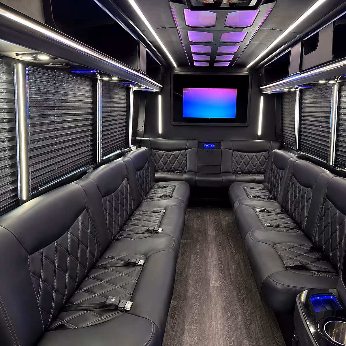 sanford party bus rental interior
